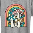 thumbnail image 3 of Instant Message - Retro Mushrooms Rainbow - Women's Short Sleeve Graphic T-Shirt, 3 of 6