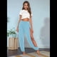 thumbnail image 5 of Pantalones Harén con Abertura Alta para Mujer, Pantalones Harén Hippies. Azul L, 5 of 7