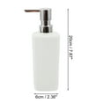 thumbnail image 4 of Unique Bargains 1 Pc Classic Vertical Lines Soap Pump Dispenser for Hotel 350ml Silver Tone White, 4 of 6