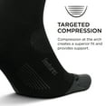 thumbnail image 2 of Feetures Elite Max Cushion Quarter Sock- Athletic Running Socks for Men & Women, Targeted Compression, Moisture Wicking - L, Black (1 Pair), 2 of 5
