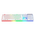 thumbnail image 3 of Miulika Clavier Mécanique de Jeu Rétroéclairé LED Gamer USB Filaire 104 Touches Blanc, 3 of 9