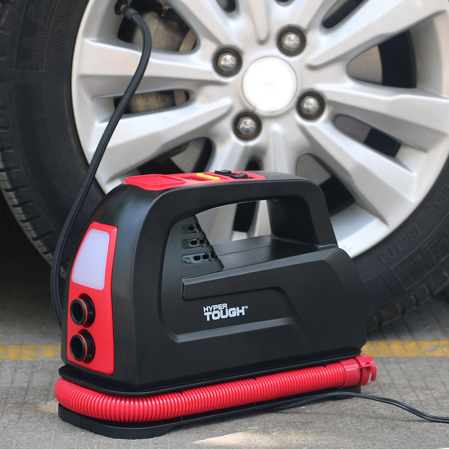 Hyper Tough DC 12V Multi-function Digital Tire Inflator/SUP Inflator, Black