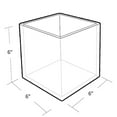 thumbnail image 2 of 6" Deluxe Clear Acrylic Square Cube Bin for Counter, 4-Pack, 2 of 6