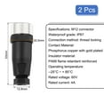 thumbnail image 2 of Uxcell 2Pcs 8P M12 Female Aviation Connector Wire Plug Waterproof IP67 for Cable, 2 of 6