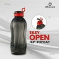 thumbnail image 4 of oliveware Jumbo 2 Litre Water Bottle, 100% Leak Proof, BPA Free Premium Plastic Bottle, for Home & Office, Sturdy with Holder, Pack of 1 - (Black_Red), 4 of 4