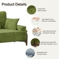 thumbnail image 6 of 103 Inch Comfortable Deep Seated Sofa with Pillow, Suitable for Bedroom, Living Room, Apartment, Office, Dormitory Decoration (Green), 6 of 11