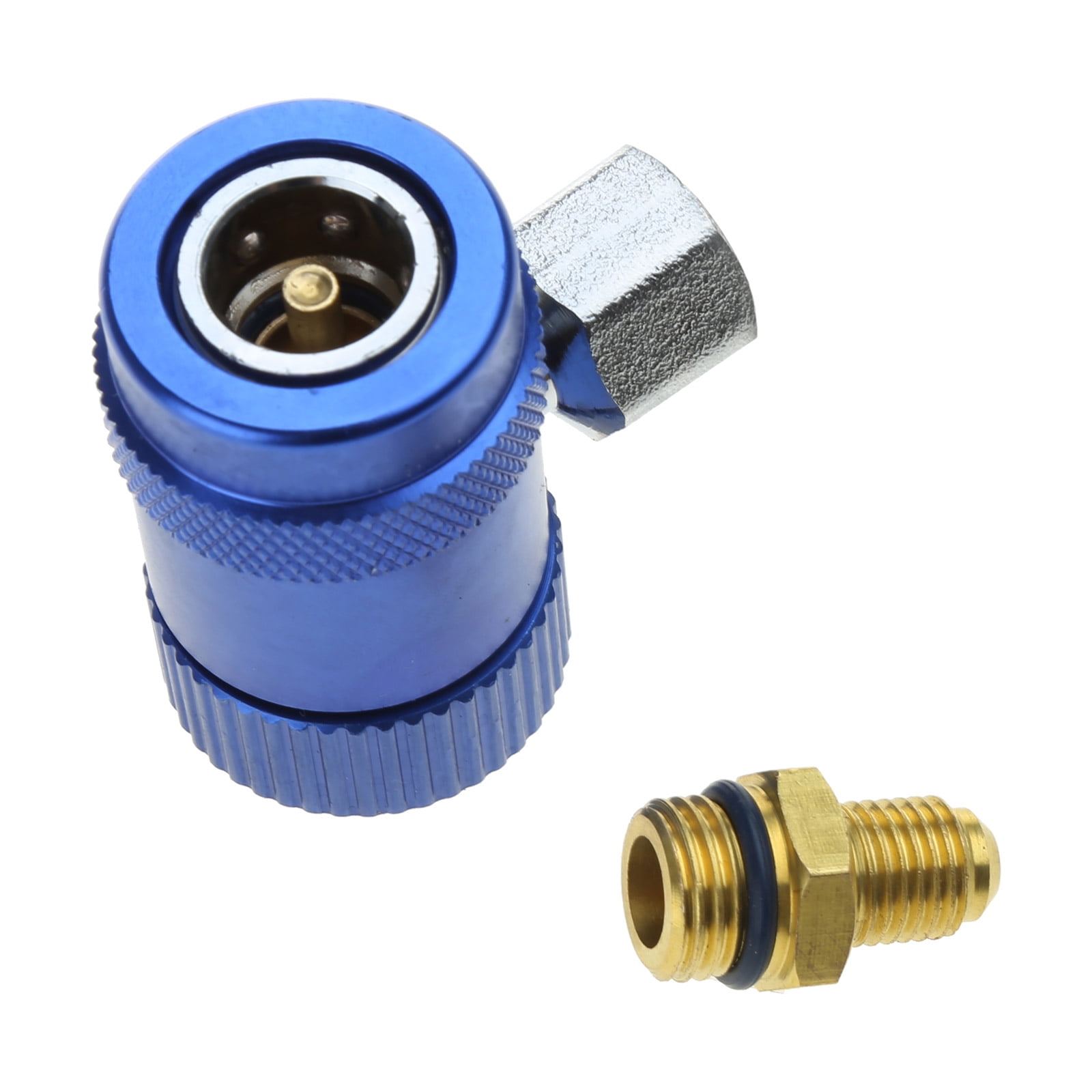 Adjustable R1234YF Quick Coupler Connector Works with Manifold Gauge Set 1/4 SAE HVAC AC Fluorine