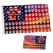 Dutern Double Sided Dog Flag Paws Flag Banner 3 Ply with Brass Grommets 3x5 Feet