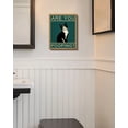thumbnail image 5 of Drsoum Funny Black Cat Wall Art "Are You Pooping?" Vintage Bathroom Decor Poster Retro Gothic Home Decor 11x14in Brown Framed, 5 of 7