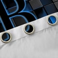 thumbnail image 4 of Erosebridal Teens Neon Lights Grid Plaid Black Out Curtains,Boys Girls Abstract B Letter Monogrammed Curtains Pack of 2 (42x63 Each), 4 of 6