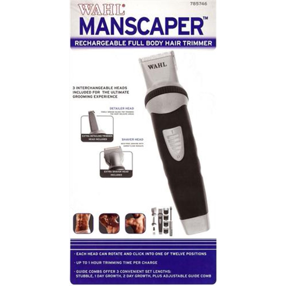 Details about Wahl Manscaper Rechargeable Full Body Hair Trimmer 8746