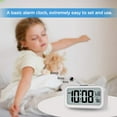 thumbnail image 2 of Night Light Digital Alarm Clock Battery Operated with Indoor Temperature, Desk Small (White), 2 of 4
