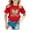 Red, variant on SUYOLL Teen Girls Tee Shirt Stylish Letter Print Round Neck Daily Wear Loose Fit Tees & Shirts 3-16 Years Summer Fall Classic Versatile Tees