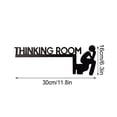 thumbnail image 3 of Nmdmisc Thinking Room Funny Toilet Door Sign Wooden Funny Bathroom Decor For Home Black Restroom Sign Funny Door Topper Decor Funny Bathroom Signs House Decor Sign,11.8"x6.3", 3 of 7