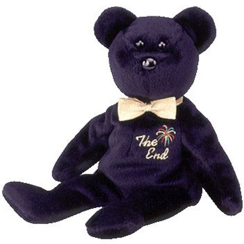 ty beanie babies the end black teddy bear