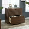 thumbnail image 2 of Sauder Englewood Lateral 2-Drawer Office File Cabinet, Spiced Mahogany Finish, 2 of 13