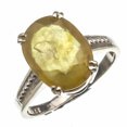 thumbnail image 1 of Bague Solitaire Faite à la Main 6.25 Ct Saphir Jaune Naturel US7.5, 1 of 3