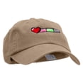 thumbnail image 5 of Gaming Life Bar Embroidered Low Profile Dyed Washed Caps - Khaki OSFM, 5 of 5