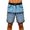 Blue, variant on XFeng Men's 2 in 1 Swim Trunks, Print Board Shorts with Compression Liner, Quick Dry Beach Swim Shorts with Pockets