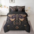 thumbnail image 2 of Feelyou Hippie Magic Moth Bedding Comforter Set 7pcs, Rustic Mystic Moon Sun King Bedding Sets, Teens Adult Men Women Reversible Bed Sheets, Lightweight Room Decor, 2 of 8