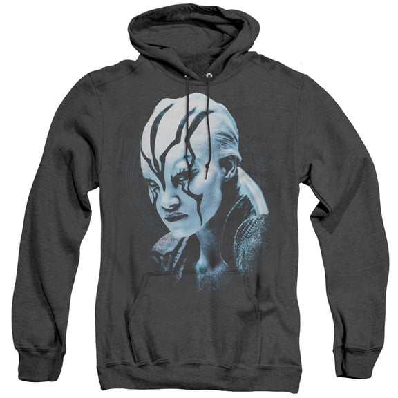 Star Trek Beyond Jaylah Burst Adult Heather Hoodie Sweatshirt Black