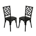 thumbnail image 2 of Flash Furniture Commercial Grade Black Solid Wood Stackable Dining Chair with Intricate Back Detail - Set of 2, 2 of 13