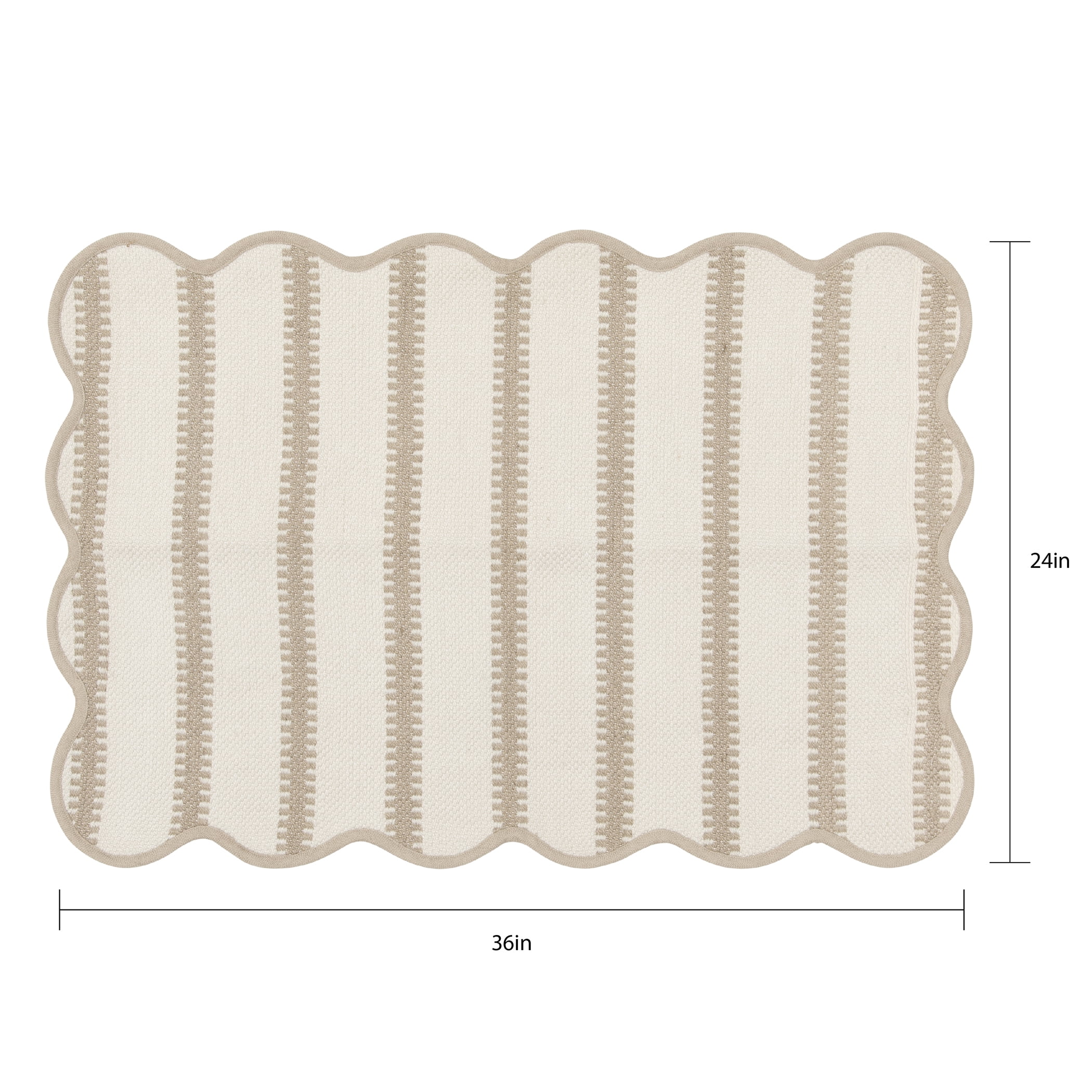Mainstays by Becky G. & Alejandra Polyester Scallop Layering Rug