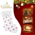 thumbnail image 4 of Floral Large Christmas Stockings, Hanging Xmas Stockings Candy Fireplace Stocking Hanging Tag with Crystal Velvet for Family Holiday Christmas Party Decorations,17.7", 4 of 7