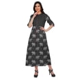 thumbnail image 2 of Moomaya Printed Front Slit A-Line Kurtis For Women Short Sleeve Summer Kurta, 2 of 5