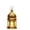 E, variant on Ramadan Gold Crescent Mosque Acrylic Lantern Decor 7.87 Inches Tabletop Islamic Ornament for Living Room Display, Eid Mubarak Festival Home Decoration