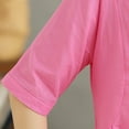 thumbnail image 3 of Oversized Blouse For Women Casual Loose Short Sleeve Crew Neck T Shirt Cotton Linen Long Pullover Tops, 3 of 8