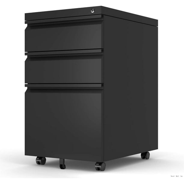 mobile file under desk, 3 drawers steel lateral filing