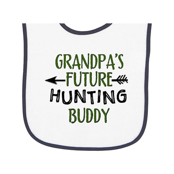 Inktastic Grandpas Future Hunting Buddy Baby Terry Cloth Bib