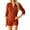 Orange, variant on TAIAOJING Womens Rompers Solid Color Button Lapel Slim Long Sleeve Casual Fashion Home Romper