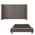 thumbnail image 1 of Box Base Cama Matrimonial DICASA Cabecera Milan Gris Oscuro, 1 of 7