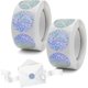 thumbnail image 1 of 2 rolls of round stickers removable silver round labels color coded glitter glitter dot stickers, 1 of 4