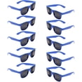 thumbnail image 1 of 10 Packs UV Protection Neon Colors 80's Retro Style Party Favors Sunglasses,Blue, 1 of 5