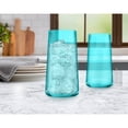 thumbnail image 2 of Artland Soho Optic 16 Piece Glassware Set - Durable Glasses for Every Occasion - Champagne, Double Old Fashion, Goblet, Highball Glasses, Barware Essentials for Entertaining & Gifting (Turquoise), 2 of 9