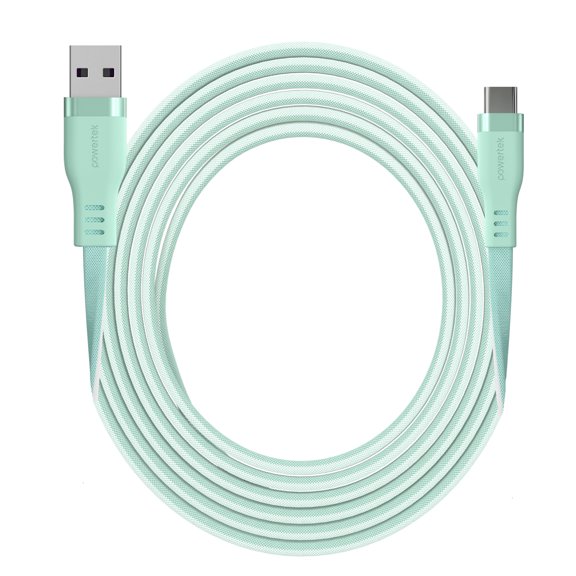 Powertek USB-A to USB-C Two-Tone Pastel Cable - Mint