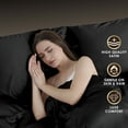 thumbnail image 3 of Seduction Satin Solid King Black Pillowcase Pair, 3 of 6