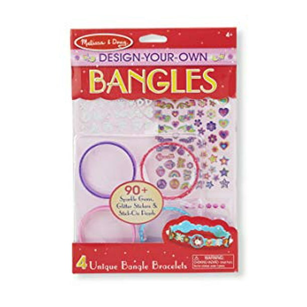 Melissa & Doug Design-Your-Own Bangles Bracelet-Making Set (Makes 4 Bangles)
