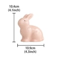 thumbnail image 3 of Figurita de lazo de huevo de cerámica de conejito de Pascua • Manualidades adorables de decoración de escritorio • Adorno de primavera para el hogar • Decoración para regalos de boda • Centro de, 3 of 6