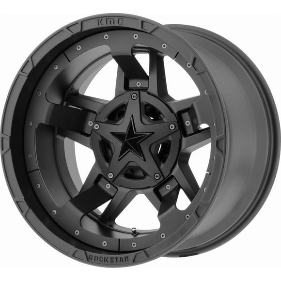 KMC Wheels Wheel XD82729067712N XD827 Rock Star III; 20 Inch Diameter x 9 Inch Width; 60 Degree Conical Seat Lug; -12 Millimeter Offset; 4.53 Inch Backspacing; 106.25 Millimeter Center Bore