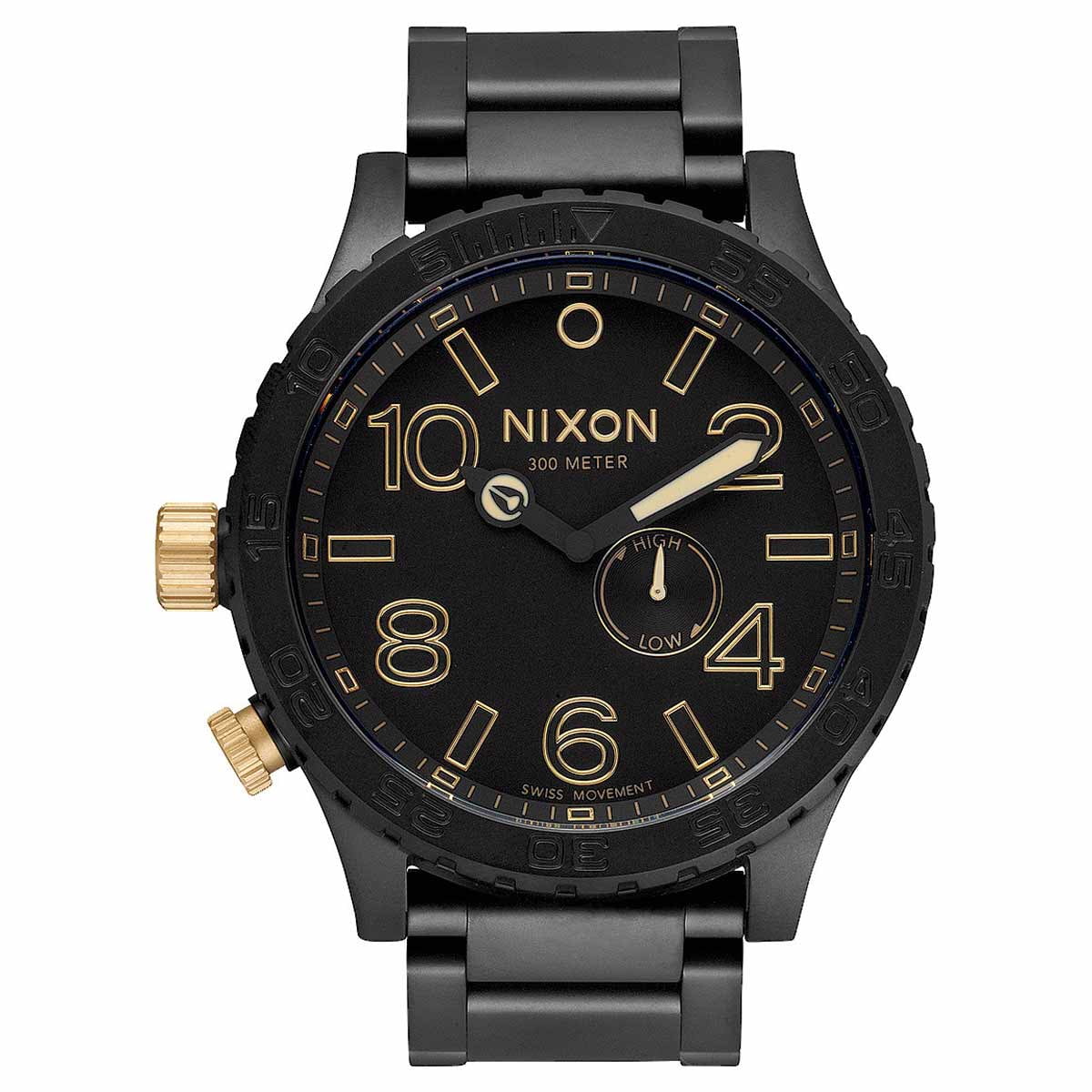 Nixon Nixon Men's A0571041 5130 Tide Black Dial Black IP Steel