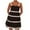 DT-Black, variant on DailyTrove Women's Ruffled Hem Mini Dress, Short Sleeve, Casual Beach & Festival Wear, Lightweight Chiffon Blend, Fit & Flare, Contrast Hem
