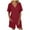 Watermelon Red, variant on Riforla Fashion Women's Solid V Neck Pocket Zippered Short Sleeve Jumpsuit Casual Jumpsuits for Women Summer Coffee M