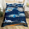 thumbnail image 3 of 2024 3D Airplane Duvet Cover King Aircraft Transportation Bedding Set Microfiber Globe Comforter Cover Helicopter r Quilt Cover, 3 of 7