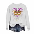 thumbnail image 6 of Zedker 2026 Mardi Gras Shirts for Women New Orleans Carnival Sweatshirt Long Sleeve Trendy Spring Holiday Crewneck Shirts, 6 of 7