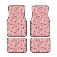 thumbnail image 2 of Uemuo Car Floor Mats - Rose Flowers Pattern Carpet Floor Mats for Cars, Auto Accessories Front & Rear Car Floor Foot Mat Sets of 4 Pieces, 2 of 6