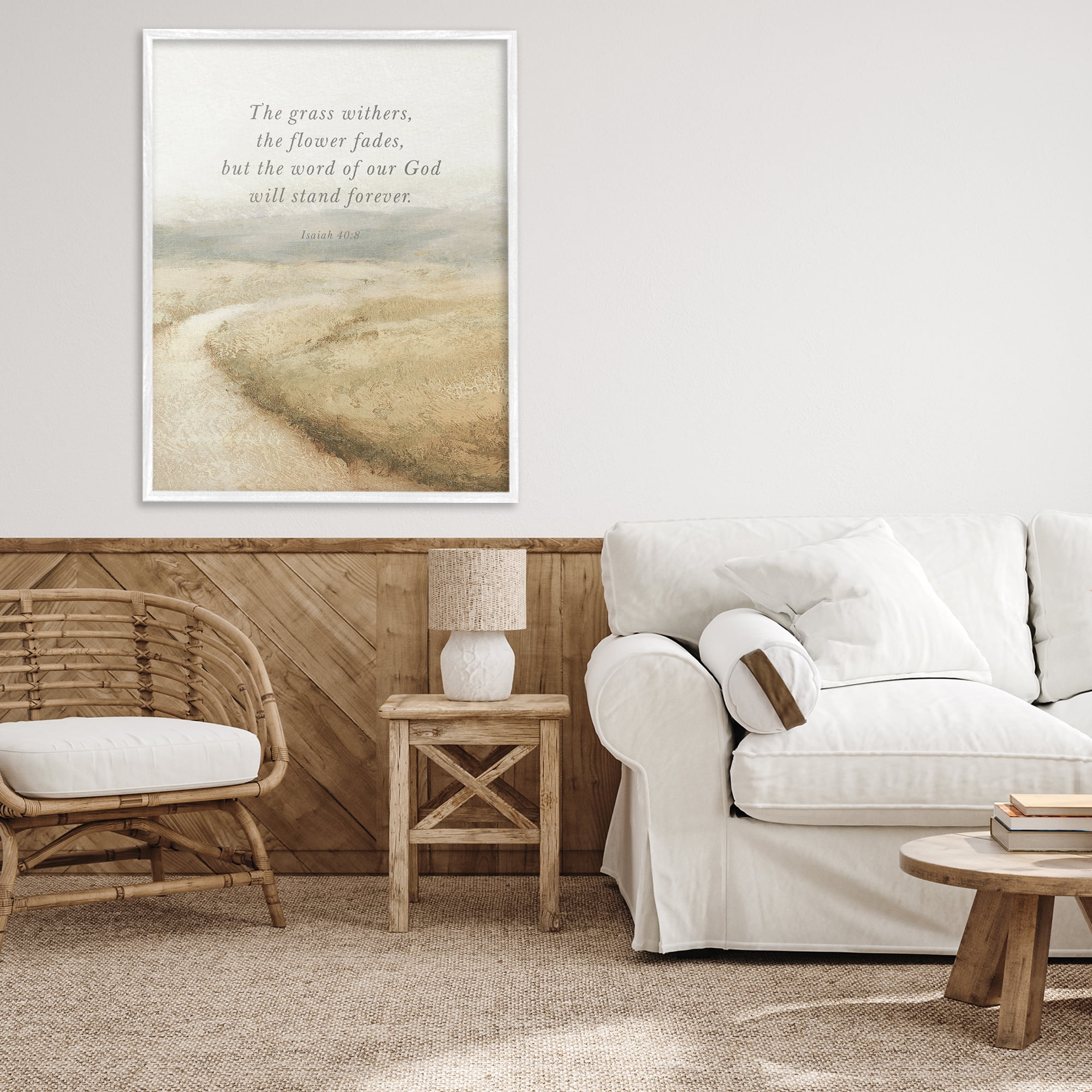 Stupell Industries Word Of God Isaiah Proverb White Framed Giclee Art, design by John Spaeth